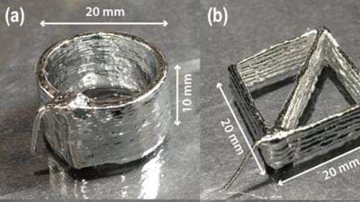 3D printing metal alloys for flexible electronics