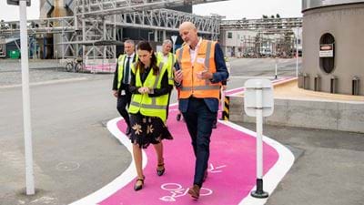 NZ PM visits milk processing plant to see novel boiler and launch tree-planting scheme